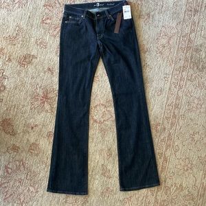 COPY - NWT 7 For All Mankind Bootcut Flare Jeans Low Mid Rise 27 Dark Indigo